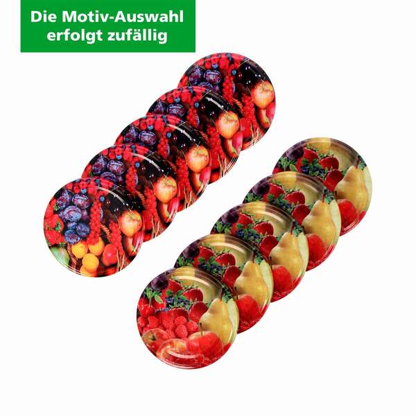 Bild 1 von Schraubdeckel für Einmachgläser, 82 mm Früchte-Design (Motivauswahl erfolgt zufällig)