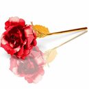 Bild 2 von Kunstblume »Rose 24K Gold überzogene Rosen-Blume mit Geschenk-Kasten Valentinstag Muttertag Weihnachtsgeburtstag Golden/Rot/Blau«, FeelGlad