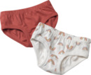 Bild 1 von PUSBLU 2er Pack Unterhosen, Gr. 104, aus Bio-Baumwolle, rot