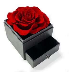 Kunstblume »Künstliche Blume Geschenkbox Konservierte Blume Acryl Schmuckschatulle Valentinstagsgeschenk Echte Rose Halskette Schublade Blumenbox Weihnachtsgeschenkbox«, Housruse