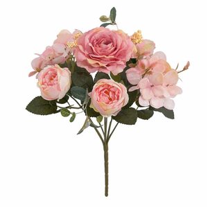 Kunstblume »5 Sträuße mit 40 Hortensienrosen, dekorative Hochzeitsblumen«, ÖTÖ~