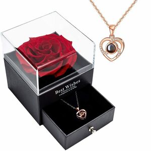 Kunstblume »Echte Rose mit Halskette Geschenke für ihre Mutter Frauen Frau«, GelldG