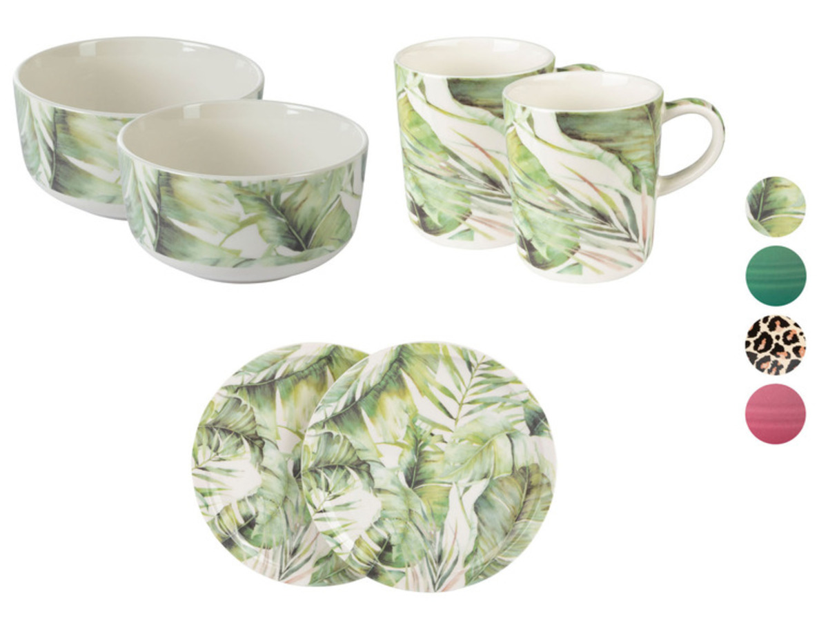 Bild 1 von ERNESTO® Teller-/ Schüssel-/ Tassen-Set, aus Porzellan, 2 Stück