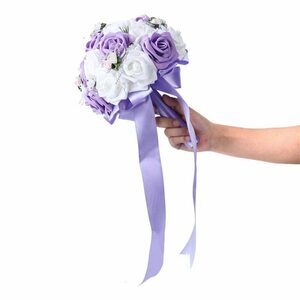 Kunstblumenstrauß »Hochzeit Romantischer Blumenstrauß Künstliche Blumen Rosenstrauß Braut«, SUNEE