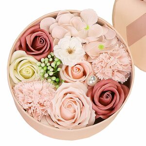 Kunstblume »Zarte Seifenblume Kleine runde Box,Valentinstag«, CAKUJA, Einzigartiger Seifenstrauß Blumenarrangement Geschenkbox