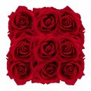 Bild 2 von Künstliche Zimmerpflanze »Weiße Rosenbox eckig mit 9 Rosen«, relaxdays, Höhe 18 cm, Rot