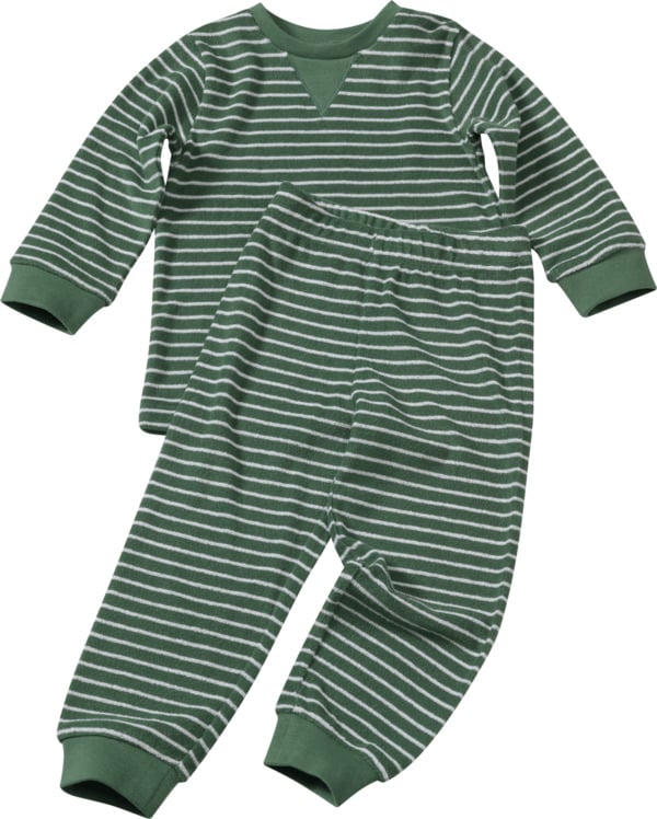 Bild 1 von PUSBLU Kinder Schlafanzug, Gr. 98, mit Bio-Baumwolle aus Umstellung, grün