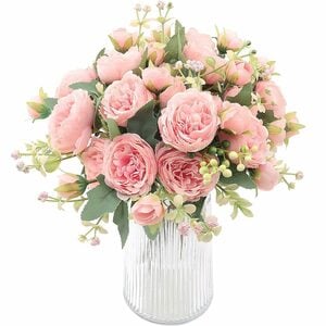 Kunstblume »5-Bündel künstliche Rosen Pfingstrosen Blumen Blumenstrauß«, OYNYSN, für Blumenarrangements, Blumensträuße, Hochzeit,Party,DIY