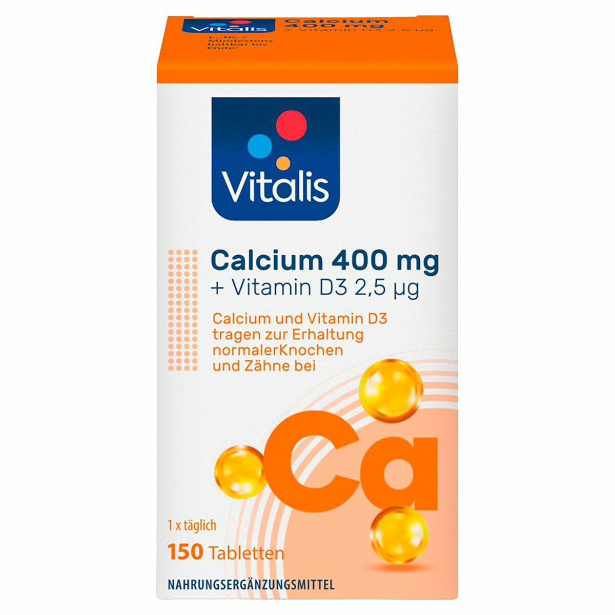 Bild 1 von VITALIS Calcium 400 mg + Vitamin D3