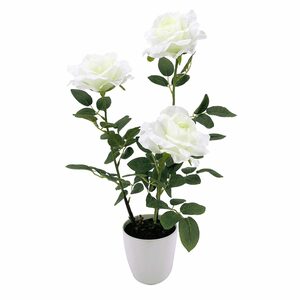Kunstblume »Kunstblume Rosen im Topf Leilani« Rose, NTK-Collection, Höhe 48 cm, Kunstpflanze Dekoration Rosentopf