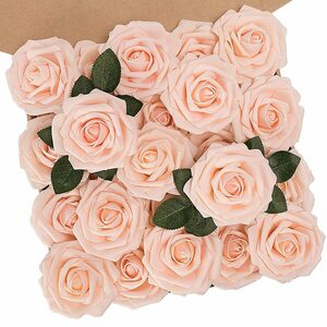 Kunstblume »Künstliche Blumen Rosen, 25 Stück Deko Blumen Fake Rosen mit Stielen«, CAKUJA, DIY Blumensträuße, Torten, Hochzeiten, Heimdekoration