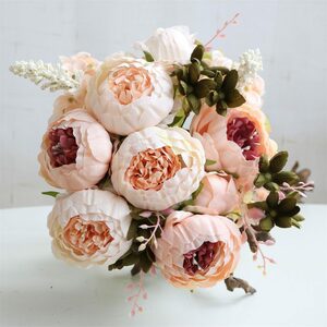 Kunstblumenstrauß »13 Köpfe simulierte Pfingstrose Bouquet, Home Hochzeit Hand Bouquet«, HOBÙBÙME