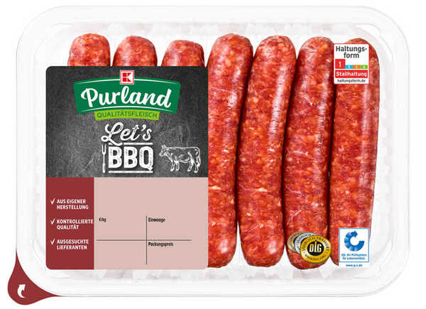 Bild 1 von K-PURLAND Merguez Rindsbratwurst