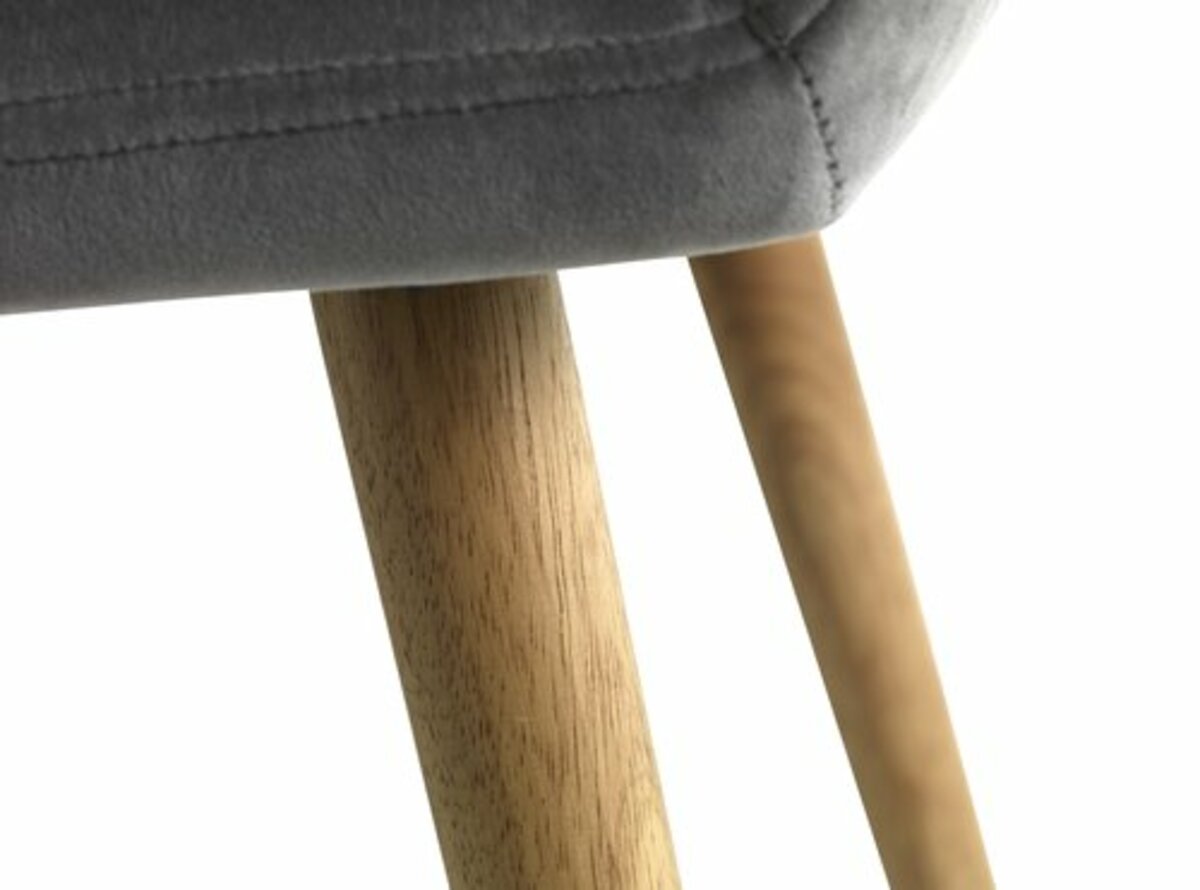 Bild 4 von Esszimmerstuhl ADSLEV grauer Samt/natur