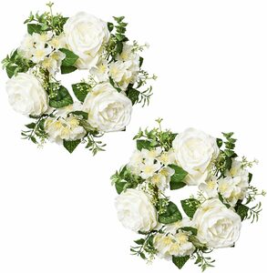 Kunstblume »Kerzenring Rosen und Blüten« Rose, Creativ green, Höhe 5 cm, im 2er Set