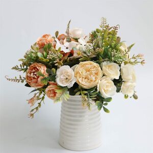 Kunstblumenstrauß »Simulierte Pfingstrose Rose Bouquet, Home Hochzeit Dekoration Bouquet«, HOBÙBÙME