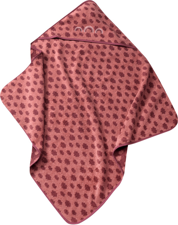 Bild 1 von ALANA Kapuzenbadetuch, ca. 80 x 80 cm, aus Bio-Baumwolle, rosa