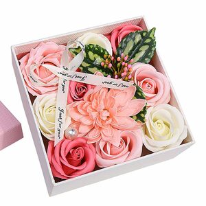 Kunstblume »Künstliche Rose Seife Blume Geschenkbox Künstliche Blume Geschenkbox Künstliche Seife Rose Muttertag Jahrestag Valentinstag Weihnachten Romantisches Geschenk für Sie«, Leway