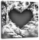 Bild 1 von Pixxprint Leinwandbild »Romantisches Herz in den Wolken«, Wanddekoration (1 St), Leinwandbild fertig bespannt, inkl. Zackenaufhänger