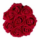 Bild 2 von Gestecke »Schwarze Rosenbox rund mit 8 Rosen«, relaxdays, Höhe 17 cm, Rot