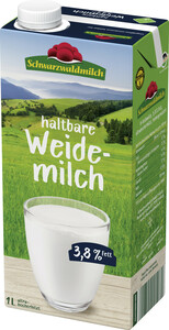 Schwarzwaldmilch Haltbare Weidemilch 3,8% 1L