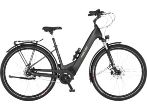 FISCHER Cita 7.0I Citybike (Laufradgröße: 28 Zoll, Rahmenhöhe: 50 cm, Unisex-Rad, 630 Wh, Schiefergrau)