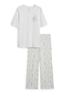 C&A Pyjama-Micky Maus, Weiß, Größe: XS