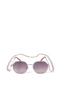C&A Set-Sonnenbrille und Brillenkette-2 teilig, Braun, Größe: 1 size