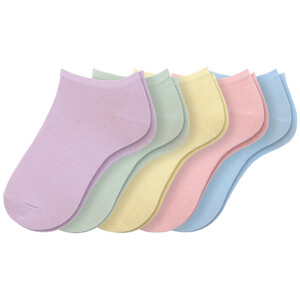 5 Paar Damen Sneaker-Socken in Pastellfarben