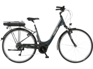 FISCHER Cita 1.5 Citybike (Laufradgröße: 28 Zoll, Rahmenhöhe: 44 cm, Unisex-Rad, 522 Wh, Granitgrau)