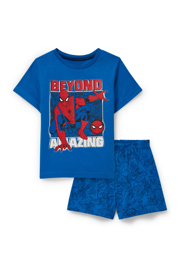 Bild 1 von C&A Spider-Man-Shorty-Pyjama-mit In-Conversion Baumwolle, Blau, Größe: 110