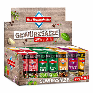 Bad Reichenhaller GewürzSalze 108g +20% gratis, verschiedene Sorten, 35er Pack