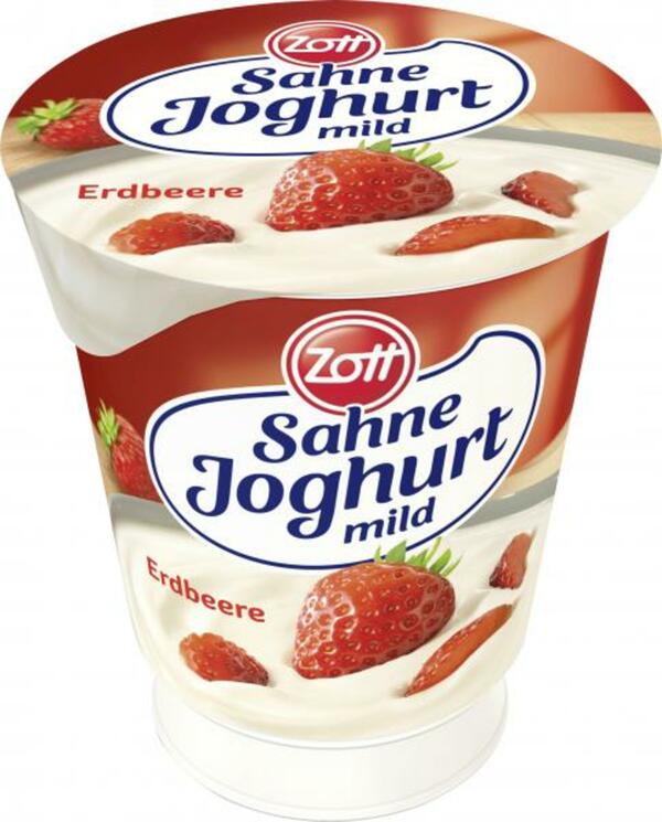 Bild 1 von Zott Sahnejoghurt mild Erdbeere