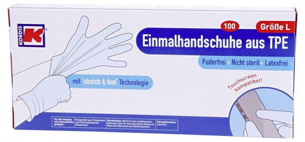 Bild 1 von Kordis Einmalhandschuhe aus TPE Gr. L