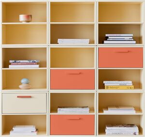 Hammel Furniture Bücherregal »Keep by Hammel«, aus 9 Modulen, mit 4 unterschiedl.farbenen Schubladen, Breite 136,2 cm