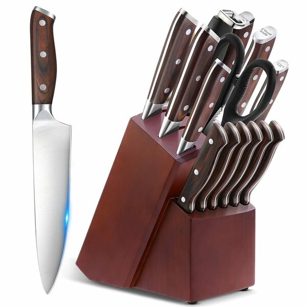 Bild 1 von Daccormax Messerblock »Messerblock Profi Messer Set, ergonomische Holzgriffe,« (15tlg), Küchenmesser,mit Messerschärfer,Haushaltsmesser (15-tlg)