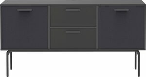 Hammel Furniture Media-Board »Keep by Hammel«, AV-Korpus auf Sockel, 2 Schubladen und 2 Stofftüren, Breite 113,8 cm