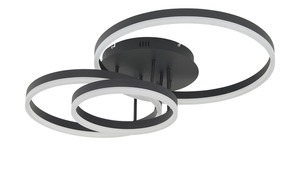 LED-Deckenleuchte, 3-flammig, schwarz `Kreise`