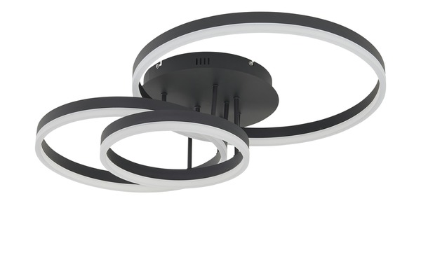 Bild 1 von LED-Deckenleuchte, 3-flammig, schwarz `Kreise`