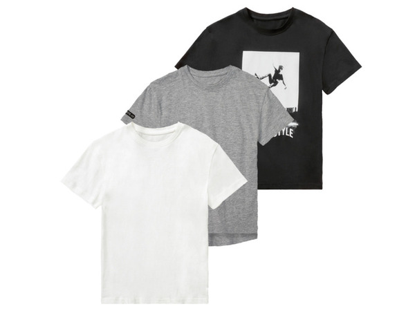 Bild 2 von pepperts!® Kinder Jungen T-Shirts, 3 Stück, mit Rundhalsausschnitt