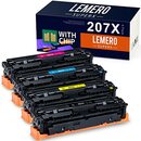 Bild 1 von LEMERO SUPERX 207X 207A Wiederaufbereitet Toner Kompatibel für HP Color Laserjet Pro MFP M283fdw M282nw M283fdn M255dw Toner, Mit Chip für HP 207X 207A W2210A Toner