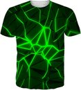 Bild 1 von Goodstoworld Herren T Shirt Unisex 3D Grüne Lava Druck Coole Sommer Tshirt Kurze Ärmel Lässige T Shirts Tee Tops L