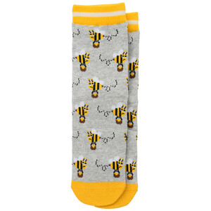 1 Paar Damen Socken mit Bienen-Motiv