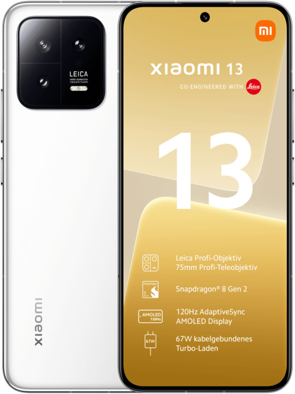 Bild 1 von Xiaomi 13 256 GB White mit Magenta Mobil L 5G