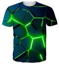 Bild 1 von Goodstoworld 3D Lava Shirt Druck T Shirt Herren Lustig Unisex Slim Fit T-Shirt Casual Cool Grafik Muster Sommer Kurzarm Tops Tee für Männer M