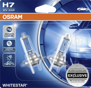 Osram GLL H7 Whitestar 2er-Set 12V 60/55W