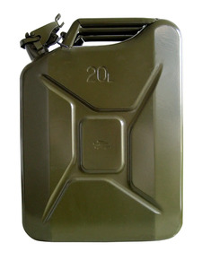 Unitec Benzinkanister 20 Liter Volumen  Stahlblech olivgrün