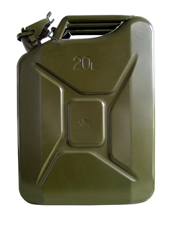 Bild 1 von Unitec Benzinkanister 20 Liter Volumen  Stahlblech olivgrün