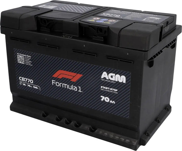 Bild 1 von Formula1 Starterbatterie AGM CB770 70Ah 720A Maße: 278x175x190mm