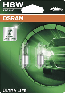 Osram UltraLife H6W 12V 6W, 2 Stück